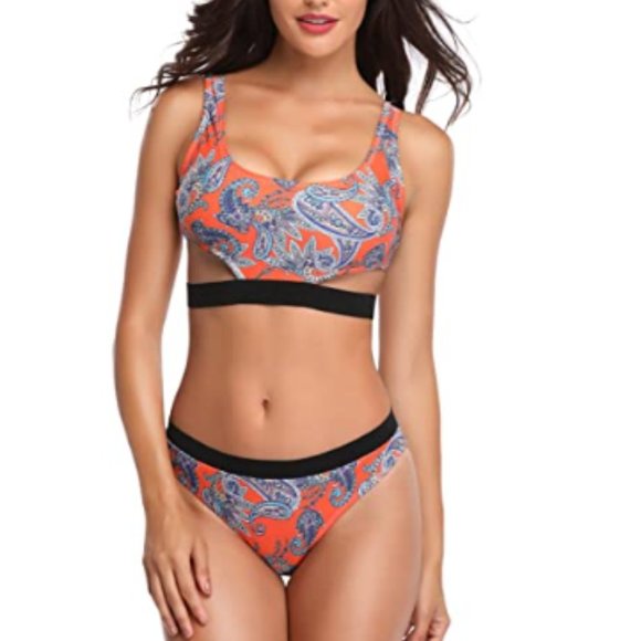 Other - Sexy Front Tie Knot Flower Thong 2Piece Bikini Set